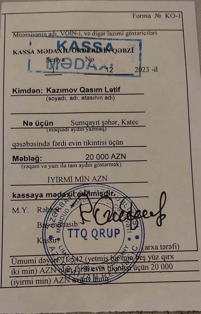 Qasım Kazımov “Füzuli”nin prezidentini dələduzluqda suçlayır